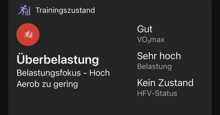 Übertraining! Übertraining?